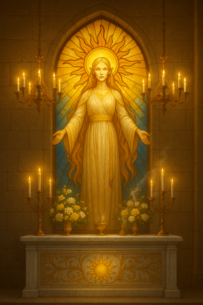 Quintra Glass stained Window and Altar