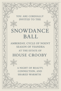 Invitation To The Snowdance Ball